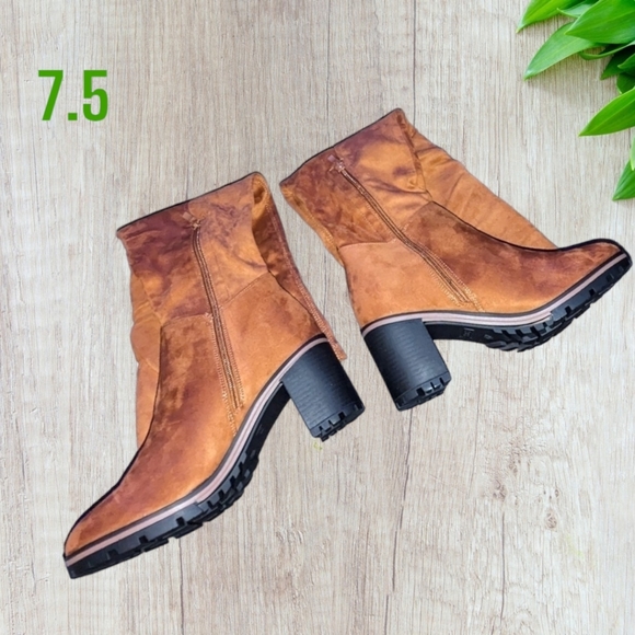 Coutgo Womens Lug Sole Over the Knee Boots Round  Platform Chunky Heel, 7.5 - Picture 4 of 11